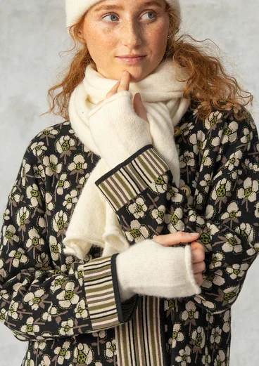 Mitaines en alpaga mélangé - écru