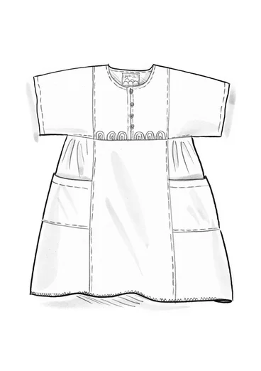 “Reflexions” woven organic cotton dress - bright red