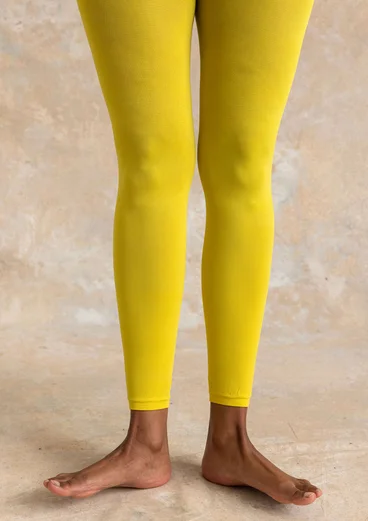 Solid-colour leggings made from recycled polyamide - dijon
