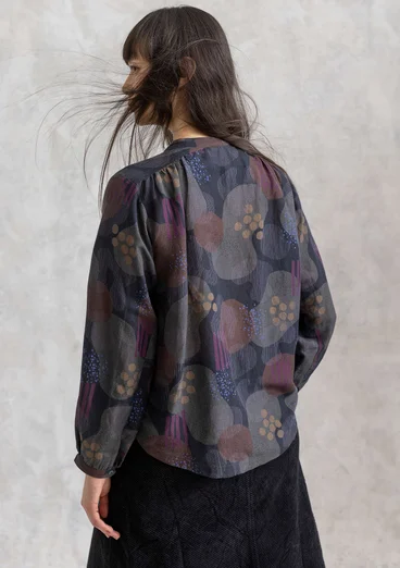 “Fizz” linen/modal blouse - black