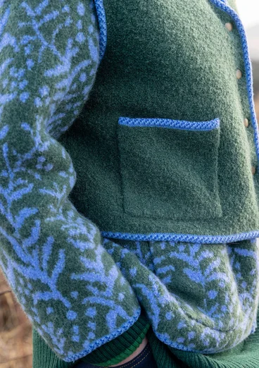 Strickweste „Sälen“ aus Wollbouclé - monstera