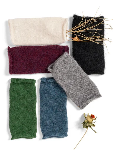 Wool fingerless gloves from Gudrun Sjödén.   