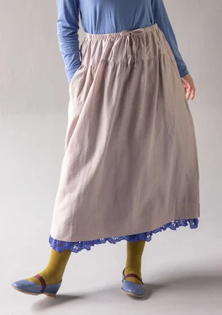 “Paris” woven organic cotton/silk skirt - dove grey