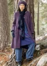 “Canada” long cardigan in an alpaca blend (blackberry/melange M)
