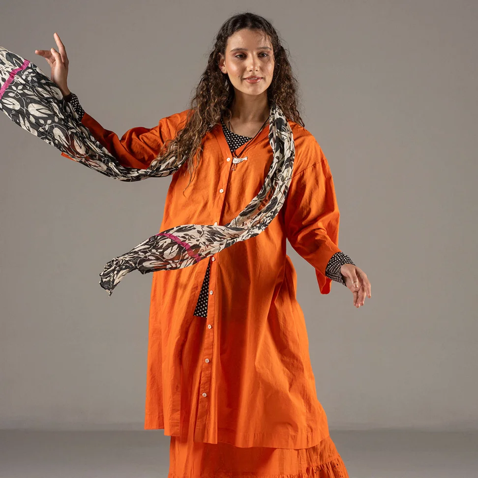 “Kelly” woven organic cotton dress - rosehip