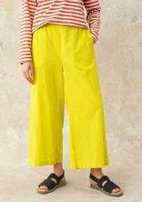 Woven organic cotton trousers - limegrn