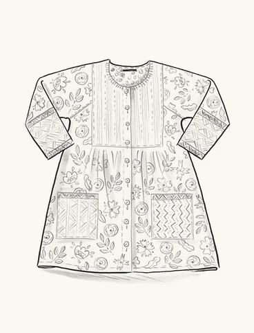 “Amber” organic cotton smock blouse - lupin