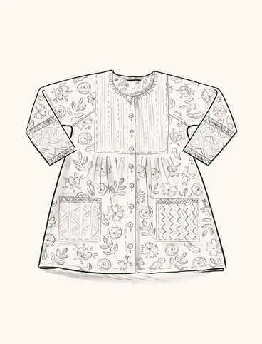 “Amber” artist’s blouse in organic cotton - lupin