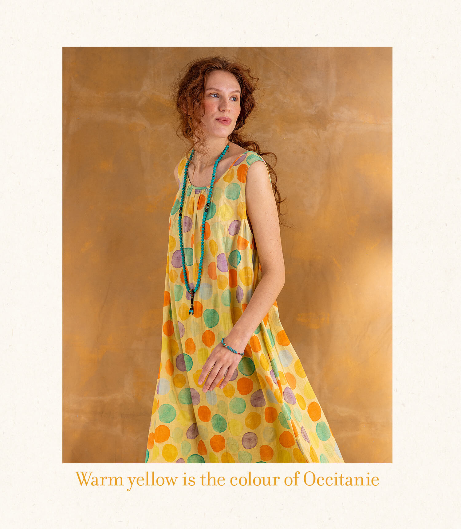 “Couleur” jersey dress in organic cotton/spandex