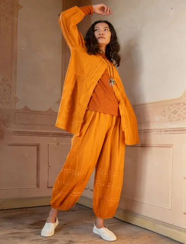 “Buij” organic cotton trousers - tagetes