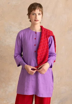 Woven linen tunic - purple cosmos