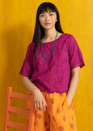 “Kalyani” organic cotton blouse - pink orchid