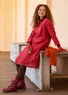 Woven linen dress (rosewood M)