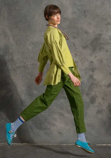 Blouse d’artiste en coton biologique/modal - kiwi