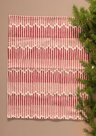 Bordstablett "Taiga" i ekologisk bomull - korall