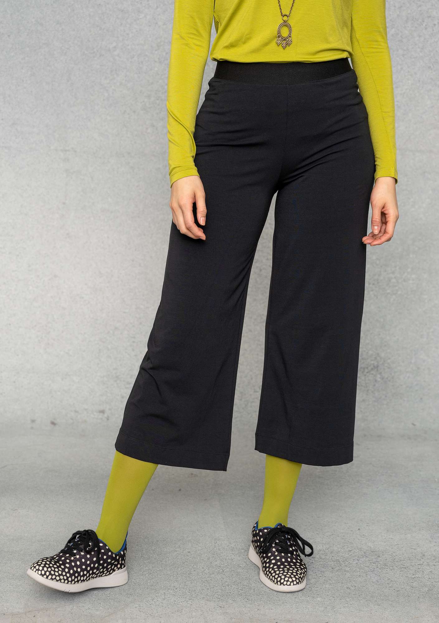 Pantalon  Pytte  en jersey de coton biologique/modal/élasthanne noir