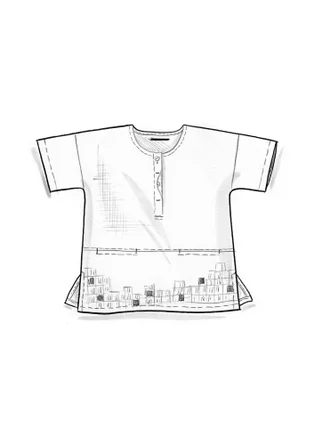 “Fields” organic cotton embroidered blouse - dark chokolate
