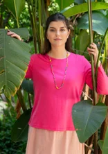 Solid-colored top in organic cotton/modal - flox