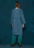 Robe ”Décor” en coton biologique/lin (vert paon M)