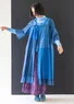 Geblümtes Kleid „1976“ aus Bio-Baumwolle (indigo L)