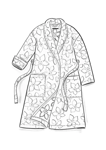 “Stars” terry robe in organic cotton - cranberry