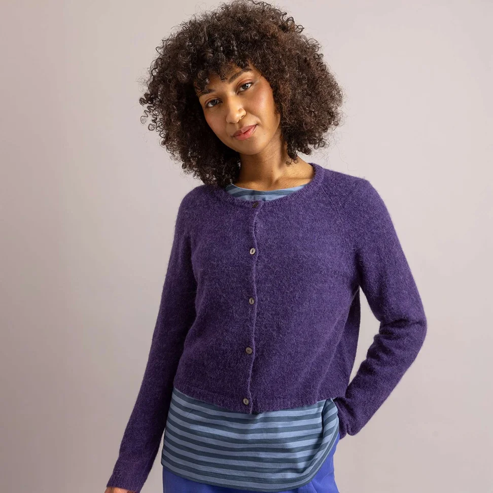 Neuletakki alpakkasekoitetta - yötaivas