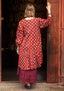 “Nepal” woven dress in organic cotton agate red thumbnail