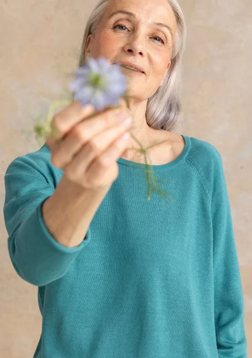 Pull en coton biologique/lyocell - bleu canard
