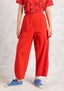 Pantalon en coton biologique tissé rouge perroquet thumbnail