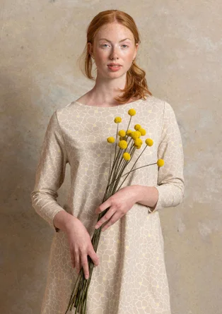 Jerseykleid „Theia“ aus Bio-Baumwolle/Elasthan - natur-gemustert