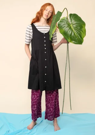 Robe "Lotus" en jersey de coton biologique - noir