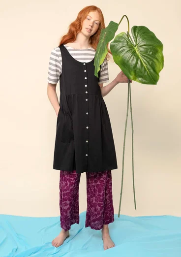 Robe "Lotus" en jersey de coton biologique - noir