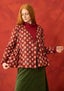 “Himalaya” blouse in organic cotton agate red thumbnail