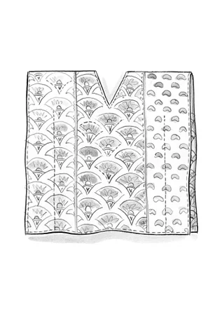 “Première” woven tunic in organic cotton/silk - copper