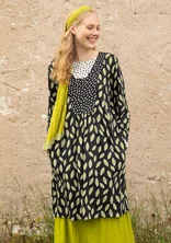 Tricot jurk "Åland" van biologisch katoen/modal - svart