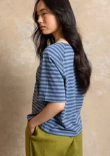 Basic-Streifenshirt aus Bio-Baumwolle - pazifikblau-altblau