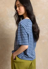 Basic-Streifenshirt aus Bio-Baumwolle - pazifikblau-altblau