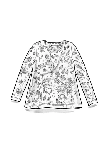 Bluse "Yura" i økologisk lyocell/elastan - aubergine