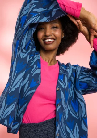 Gilet "Tulip" en coton biologique/recyclé - indigo
