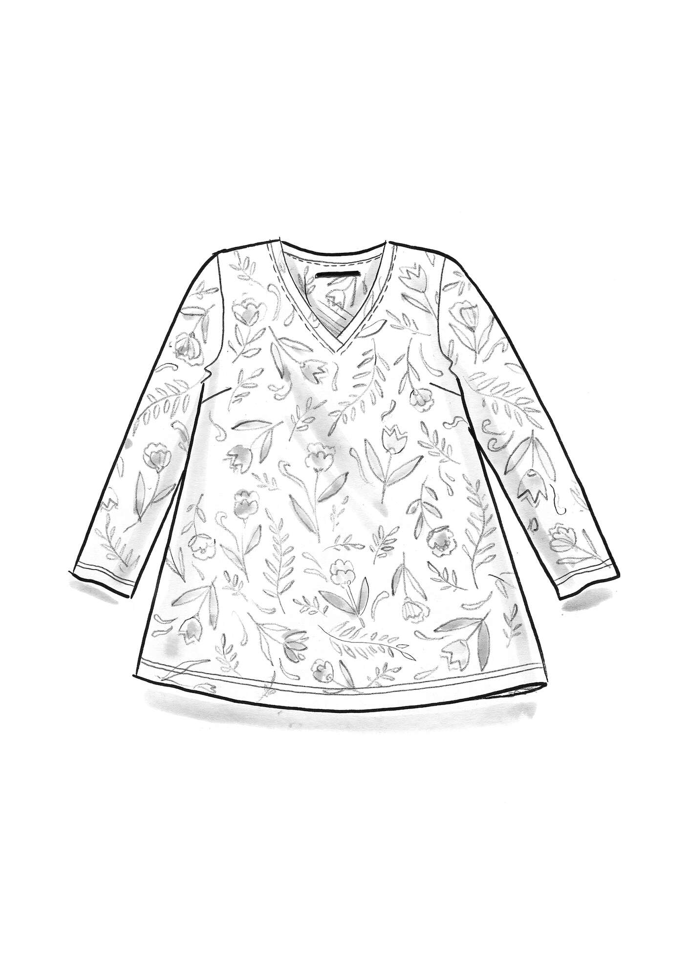 Shirt „Flower Market“ aus Bio-Baumwolle/Elasthan senf