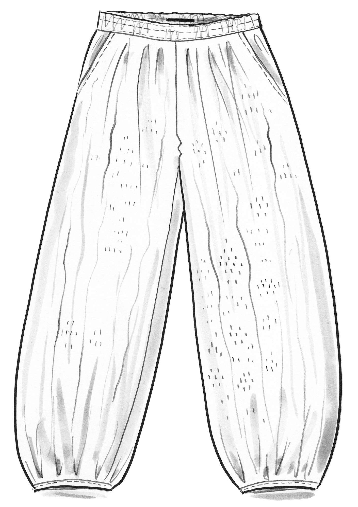Pantalon bouffant en coton biologique tissé