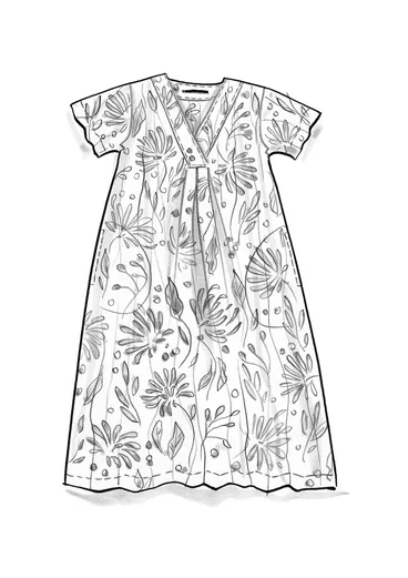 Webkleid „Niwa“ aus Bio-Baumwolle - dunkelindigo