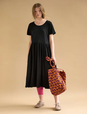 Trikåklänning "Billie" i ekologisk bomull/modal - svart
