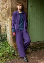Einfarbige Jacke „Frigg“ aus Bio-Baumwolle - brombeere