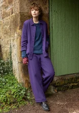 Einfarbige Jacke „Frigg“ aus Bio-Baumwolle - brombeere