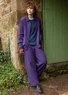Einfarbige Jacke „Frigg“ aus Bio-Baumwolle (brombeere L)