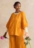Geweven blouse "Tindra" van biologisch katoen (clementine L)