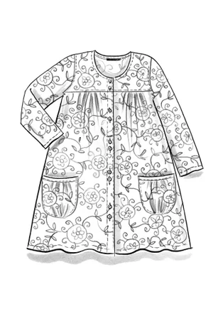 Artistblus "Elisabeth" i ekologisk bomull/lin - 