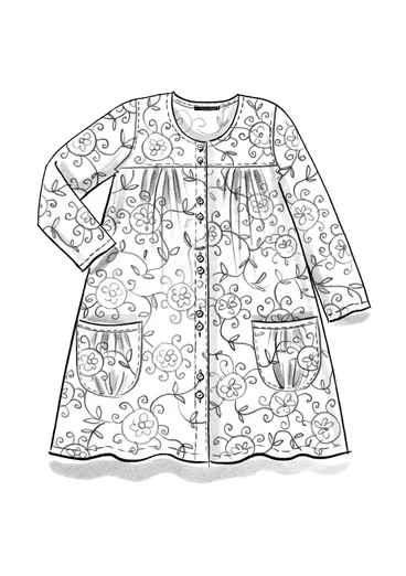 Artistblus "Elisabeth" i ekologisk bomull/lin - 