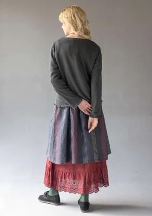 Fine-knit linen/organic cotton sweater - dark ash grey